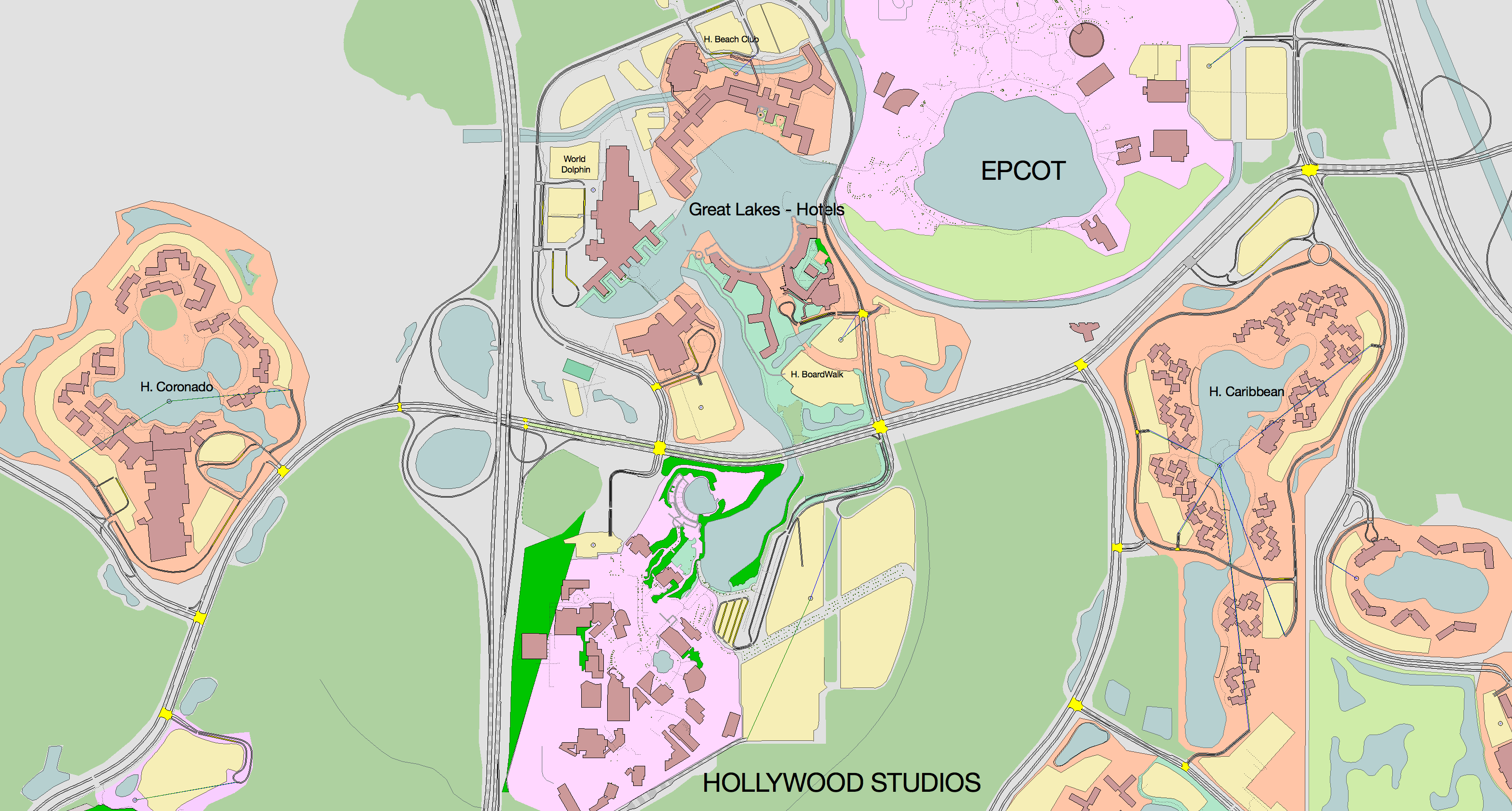 Exibição do Modo de Mapa em Alta Resolução