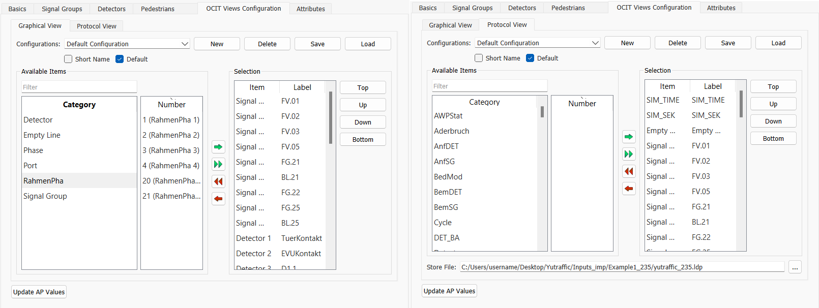 Configuração da Exibição do Controlador Yutraffic