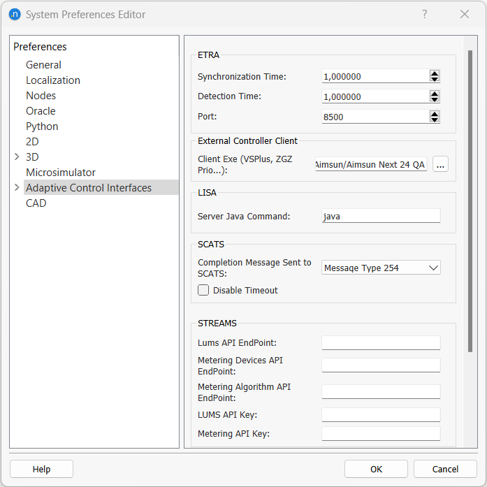 Preferências das Interfaces de Controle Adaptativo