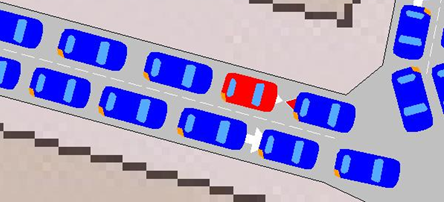 Detectando um Veículo Estacionário com o Verificador de Rede de Microssimulação