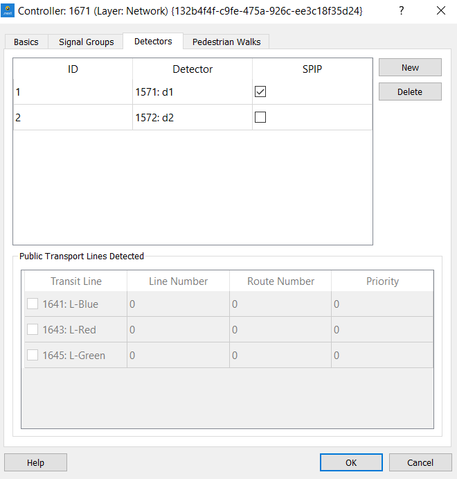 Editor de Controlador SCATS (Pasta Detectores)