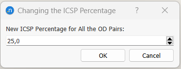 Defina a Porcentagem do ICSP para todos os Pares OD