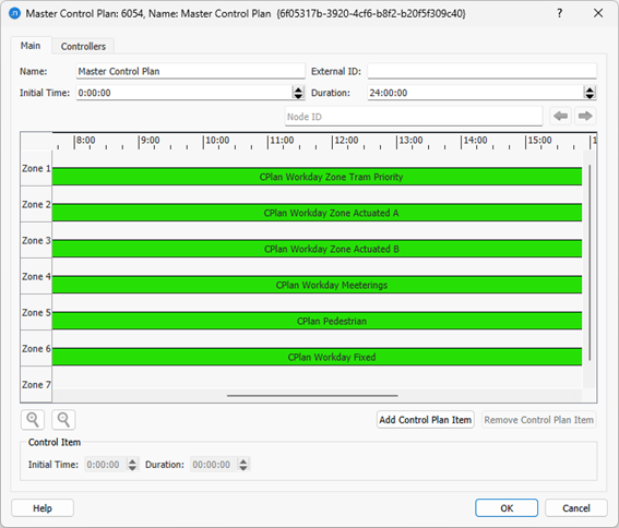 Editor de Plano de Controle Mestre