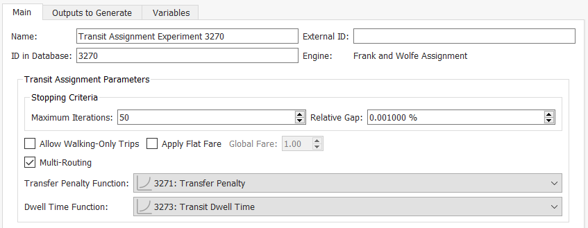 Experimento de Atribuição de Transporte Público: F&W